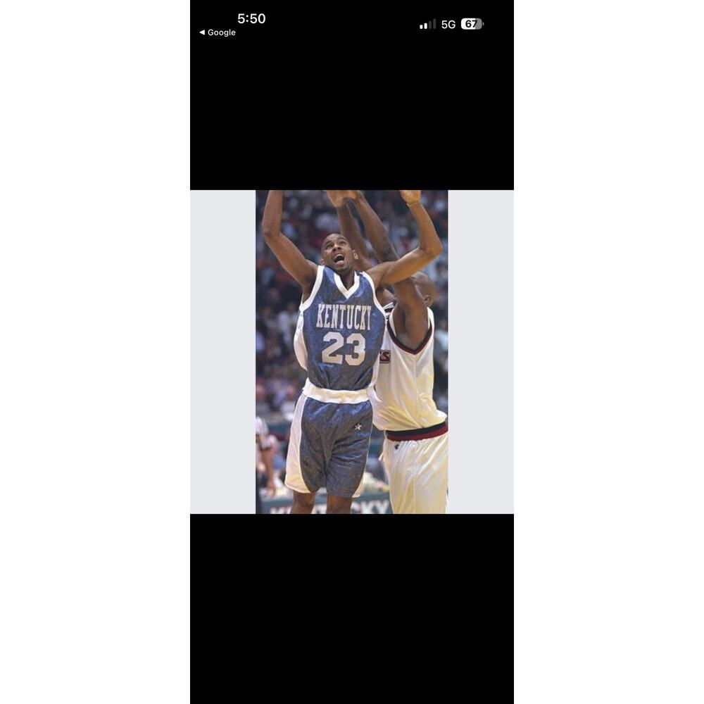 Vintage 90s Derek Anderson Kentucky Wildcats Champion Basketball Jersey Size 36 - Picture 7 of 8